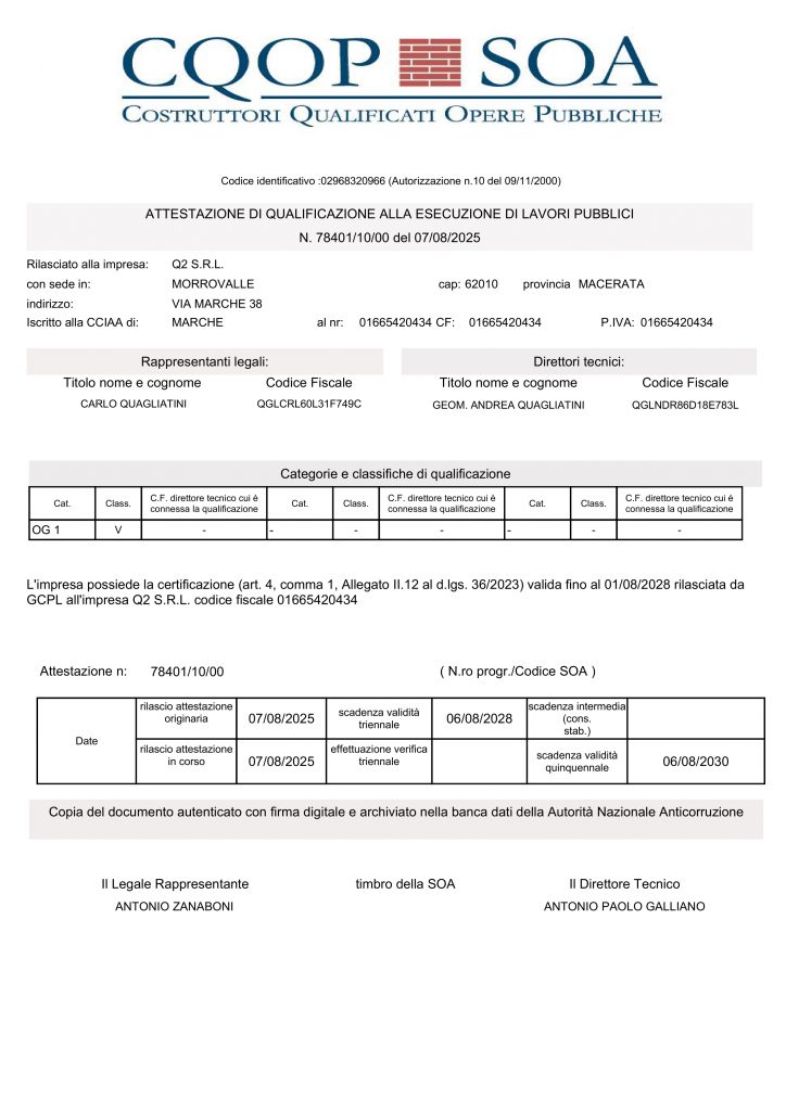 Attestazione SOA